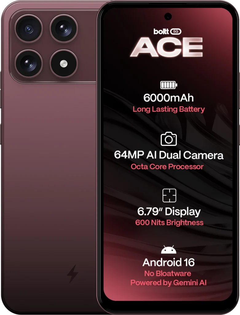 boltt ACE 5G (Burgundy Bliss, 64 GB) (4 GB RAM)